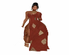 Rust /gld Jeweled Gown