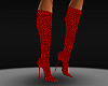 glitter boots red