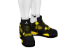 4's Yellow Black W-Socks