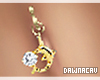 Gold Dolphin Belly Ring