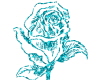outlined sparkle rose