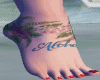 feet tatoo - esmalte red