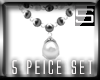 [S] 5P Jewelry -BW Pearl