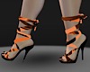 orange strappy heels