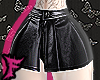 ♡ Black Leather Skirt