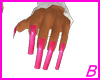 Glitter pink long nails