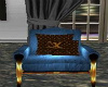 blue chair w/ lv pillows