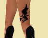 F Witchy Leg Tattoo