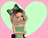Rose & Green <3 Bow