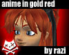 Gold Red Anime