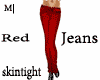 M| Red Jeans Skintight