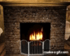 stone wood fireplace