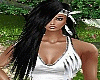 Indian black hair /white