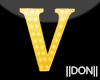 V Yellow Letter Lamps