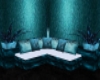 Blue Heart Corner Couch