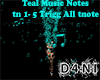 Teal MusicNotes Particle