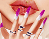 💅Nails violet + Rings