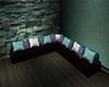 Teal/Purple Corner Sofa