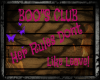 boo's club sign