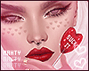 ɳ Pink Heart Freckles