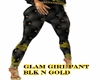 GLAM PANT BLK N GOLD