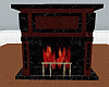 black burgundy fireplace