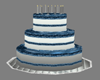 Blue & Silver B DAY CAKE