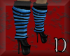 black and blue boots