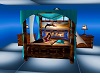 dophin bed w/nightstands