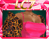 L Leopard Denim Pink Fit