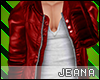 !J! Red Leather Jacket