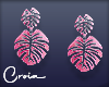 C | Pink Leaf Earrings