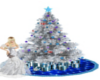 Blue Christmas Tree Rug