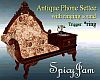 Antq Settee w/Phone Flor