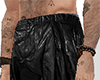 Black Leather Wide Leg