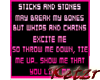 Sticks and Stones Pink