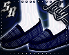 Navy Plaid Slippers