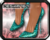 *Stiletto Leopard Cyan