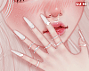 w. White Nails + Rings