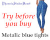 Metalic blue tights