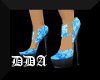 Blue Broque High Heels