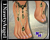 (1NA) Green Gold Anklet