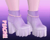 Pink/Lilac studded boots