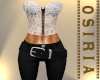 Pants & Lace Top BL-Wh