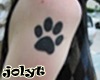 arm paw cat tattoo