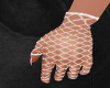 White Fishnet Gloves