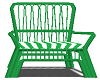 rattan chair green