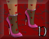pink LOVE heels stocking