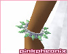 Diam/Green Spike L Cuff