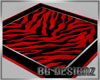 [BG]Zebra Rug-Red